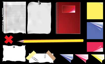 Stationery vector material