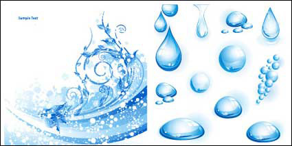 materiale di acqua fredda 3 tema vettoriale
