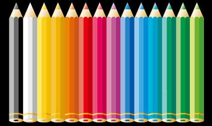 Colore matita materiale vettoriale