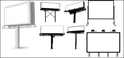 Varietà di tipi di materiale di billboard outdoor modello vettoriale