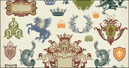 European lace pattern vector material