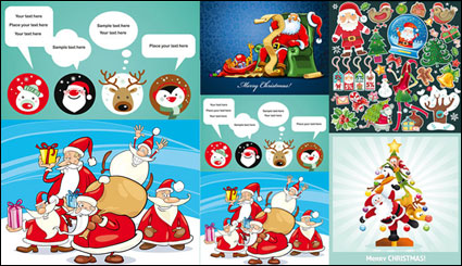 Several cute Christmas theme Vector