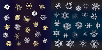 A variety of beautiful snow Vector