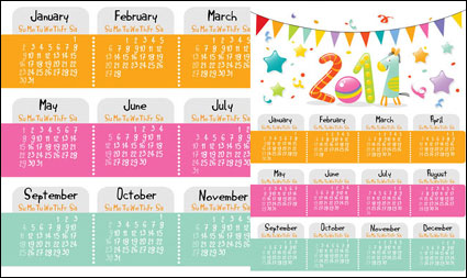 Cute Cartoon 2011 Calendar Vector