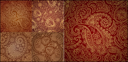 Five gorgeous pattern vector material