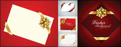 Beautiful holiday cards vector material