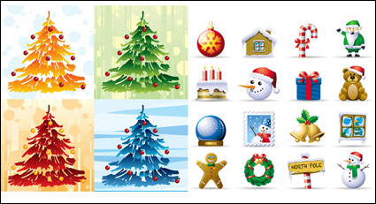 Elements of the lovely Christmas icon