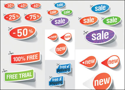 Nice discount sales sticker Vector
