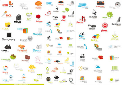 A variety of beautiful icons - vector material