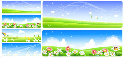 Vector Summer countryside scenery