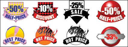 Sale Discount Vector Icons