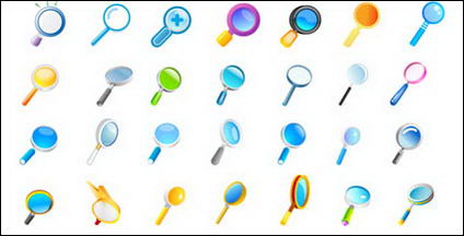 Office supplies magnifying glass Vector 1