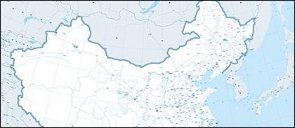 1:400 million Chinese map (rail transport)