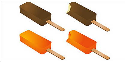 Summer popsicles vector material