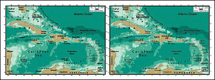 Vector map of the world exquisite material - the Antilles map