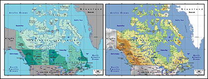 Vector map of the world exquisite material - Canada map