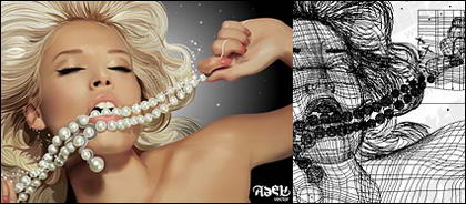 ai realistic rendering of the blonde beauty vector material