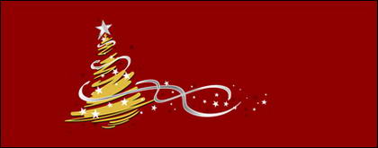 Vector material strokes style Christmas tree