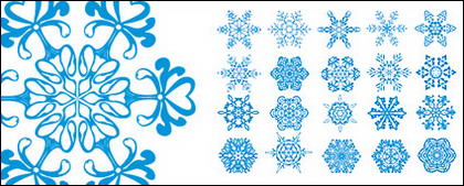Number of exquisite snowflakes Vector