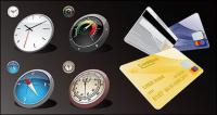 Clock compass card vector material