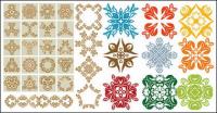 Variety of practical material classical pattern vector