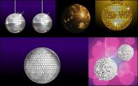 Variety of material vector disco ball