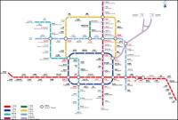 09 Линия метро Пекина версии векторные диаграммы	
