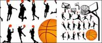 बास्केट बॉल आंकड़ा silhouettes और लैन Qiujia