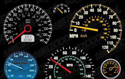 Car speedometer vector material