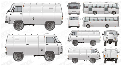 Passenger cars and commercial vehicles vector material