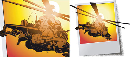 Combat helicopters - Apache - Vector