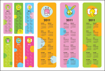 Very cute 2011 calendar vector material