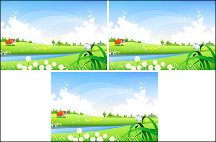 countryside scenery Vector