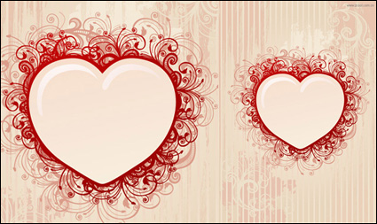 Heart-shaped pattern vector material