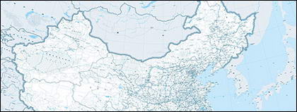 1:400 million Chinese map (road traffic)