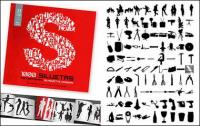 1000 album various silhouette vector material-6