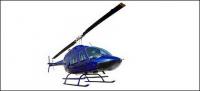 Blue helicopter picture material