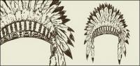 Ancient tribal hat vector material