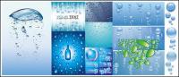 Variety of water vector background material
