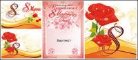 Vector illustration material roses theme