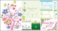 Variety of lovely material vector style flower patterns