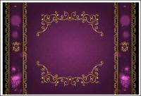 The classical gold lace border vector material