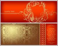 Gold ornate pattern vector material