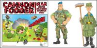 Cartoon soldier vector