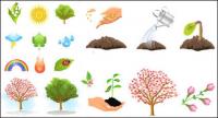 Plant trees vector material