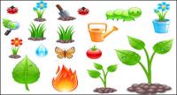 Planting theme vector material