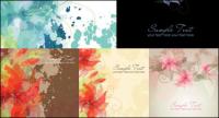 5 dreamy ink flowers vector of material