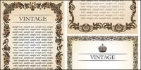 European luxuriant lace border vector of material