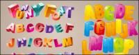 Lovely three-dimensional letters Vector