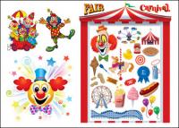 The clown & carnival vector of material
